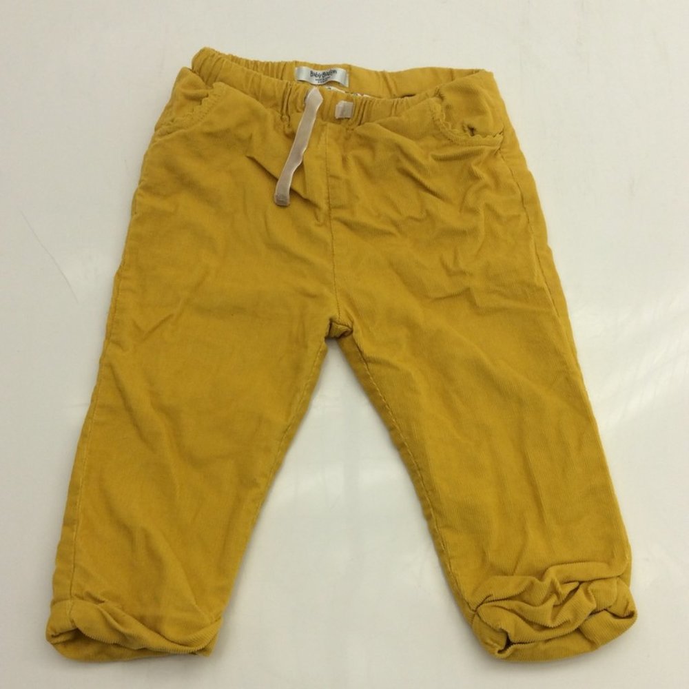 Mustard Yellow Corduroy 9-12m Drawstring Pants